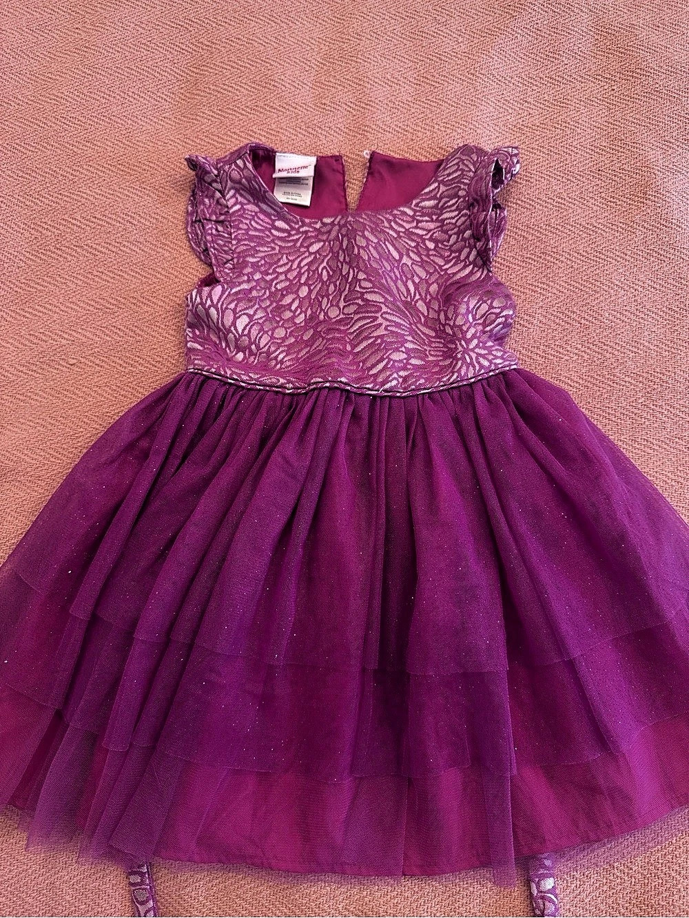 Bonnie Jean Girls' Purple & Pink Formal Dress